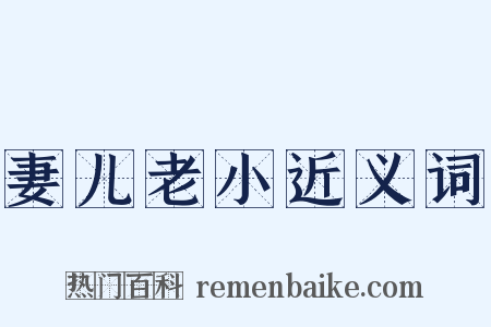 妻儿老小近义词是什么意思的图片
